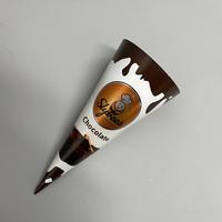 Manchons jetables en papier personnalisés pour cornets de crème glacée et coupelles à gaufres, emballage avec votre logo, vente en gros