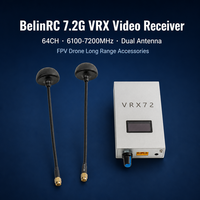 Module récepteur de transmission vidéo haute sensibilité BelinRC 7.2G VRX pour drone FPV, accessoires longue portée