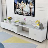 Table console minimaliste moderne, table basse en verre économique, combinaison pour petit salon, meuble TV