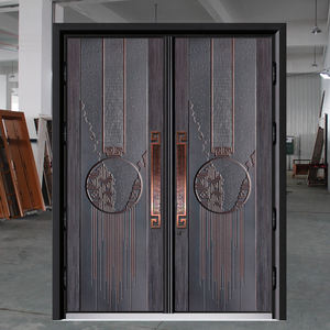 TECHTOP <span class=keywords><strong>Porte</strong></span> principale de sécurité inspirée de l'art déco Entrée avant extérieure Motif géométrique <span class=keywords><strong>Porte</strong></span> métallique en acier pour résidence de luxe - Product Image 5