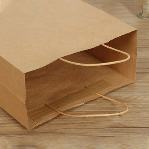 Bolsa De comida personalizada, bolso De compras De moda, marrón, De <span class=keywords><strong>Papel</strong></span> Kraft, kraff - Product Image 2