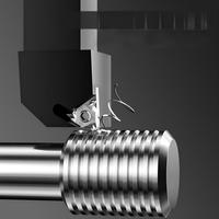 Zhizhao Bang Internal External Threading Inserts CNC 16ER/IR Large Pitch Imperial 55-degree for Stainless Steel Lathes