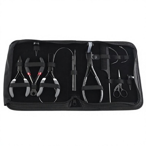 Hot Selling Commercial Use Stainless Steel Hair Extension Tool Kit Micro <b>Rings</b> Pressing Pliers Hair <b>Cutter</b> Parting Comb Pulling - Product Image 1