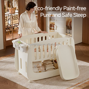 <span class=keywords><strong>Lettino</strong></span> per Neonati Multifunzionale VSUCH, Culla Espandibile di Alta Qualità con Altezza Regolabile, Agganciabile al Letto - Product Image 2