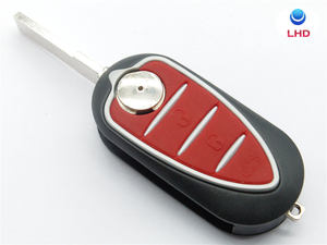 Coque de clé de voiture en silicone souple à 3 boutons, compatible avec Alfa Romeo Mito Giulietta 159 <span class=keywords><strong>GTA</strong></span>, accessoires de voiture - Product Image 3