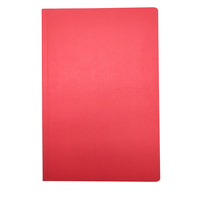 Cahier d'exercices A5 A6 à couverture en papier rouge, reliure cousue, prix économique, pour usage scolaire et de bureau, écologique, logo personnalisé, 50