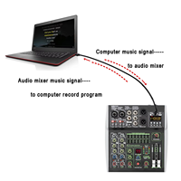 Console de Mixage Audio Mini 4/6/8 Canaux en Aluminium avec Alimentation Phantom 48V, 99 Effets DSP, Bluetooth, USB, MP3 – Idéale pour l'Enregistrement et les Podcasts – Offre Spéciale