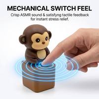 Jouet sensoriel anti-stress en forme d'animal mignon avec interrupteur mécanique, son de clavier, porte-clés de décompression, cadeau en gros