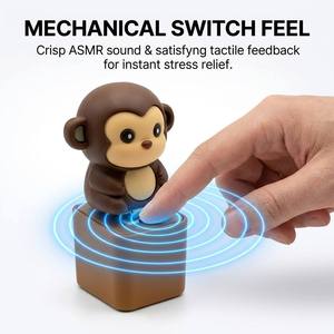 Lindo Juguete Sensorial Antiestrés con Interruptor Mecánico de Animalitos, Sonido de Clic Satisfactorio, Llavero de Descompresión, Regalo al por Mayor - Product Image 2