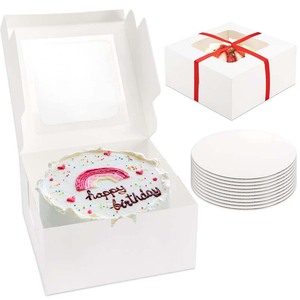 Cupcakes de bajo <span class=keywords><strong>precio</strong></span> más embalaje fabricante de marfil de cajas de pastel con su propio logotipo - Product Image 2