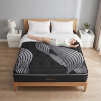 Colchón Híbrido Ortopédico King con Tecnología de Enfriamiento, Diseño Moderno para Dormitorio, Espuma de Alta Densidad y Resortes, Muebles para el Hogar
