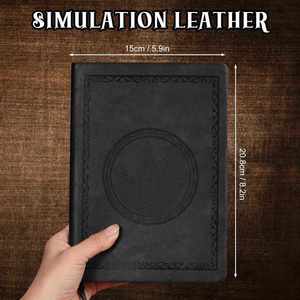 B6 Leather Hardcover Thermal Binding Lined Vintage Custom Embossed Journal Notebook with Gilded Edges and Ribbon <b>Bookmark</b> - Product Image 2