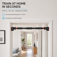 Barre de traction réglable 72-110 cm pour portillon, en acier, pour entraînement de force à domicile