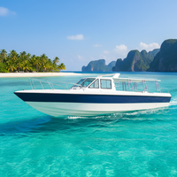 Grandsea Bateau à passagers rapide en fibre de verre de 38 pieds avec toit rigide