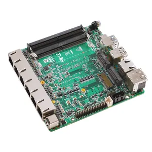 Piesia Pfsense X86 Nano ITX Mainboard 6 Lan Linux Industrial Firewall Motherboard mit 12./ 13. Generation Core i3 i5 i7 2*M.2 TPM2.0