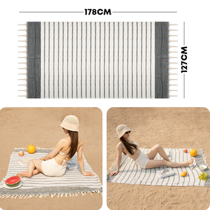 Serviette de plage turque Fouta <span class=keywords><strong>Hammam</strong></span> personnalisée en coton doux 100 % anti-sable, haute qualité, en promotion - Product Image 3