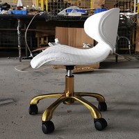 Prix d'usine Cabinet dentaire/Salon/Spa UTILISER Cuir PVC Base en alliage d'aluminium tabouret de selle coloré tabouret dentaire chaise