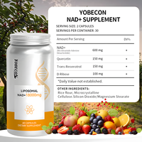 Suplemento Dietético OEM NAD+ 18000mg 60 Cápsulas, Antioxidante, Sin Cafeína, para Adultos, Control de Energía
