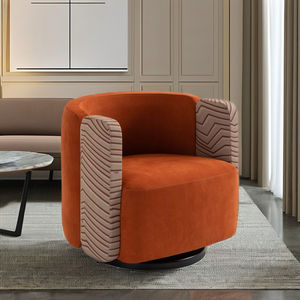 Sofá de tocador curvo, muebles modernos de lujo para sala de estar con tela italiana - Product Image 4