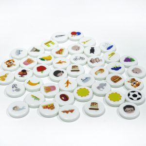 Disques de jeu ronds personnalisés avec <span class=keywords><strong>image</strong></span> de dessin animé, jetons éducatifs pour enfants, pièces de jeu en plastique imprimées - Product Image 1