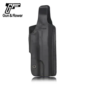 Pistolet et fleur OWB, étui en cuir, support tactique à dégagement de pouce, équipement de survie de sécurité