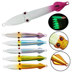 WEI 100g 150g calamari metallo Jigs Shore Jigs <span class=keywords><strong>pesca</strong></span> esca metallo piombo Glow Jigs gioco <span class=keywords><strong>spigola</strong></span> <span class=keywords><strong>pesca</strong></span> tonno - Product Image 1