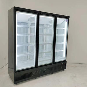 Vente en gros Affichage <span class=keywords><strong>de</strong></span> haute qualité Supermarché Maison Réfrigérateur vertical Congélateur commercial Congélateur à glace à porte en verre - Product Image 4