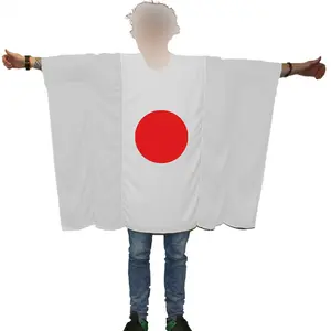 Высококачественные прочные полиэфирные печатные национальные японские флаги для тела на заказ наружные спортивные праздничные шали для тела