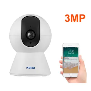 KERUI-Caméra d'intérieur Tuya 3MP, mini caméra de surveillance en réseau, sécurité à domicile, IP, Wifi, suivi de mouvement, APP