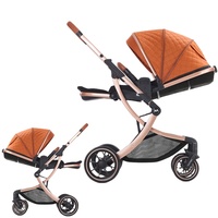 Poussette pliable à 4 roues en acier inoxydable avec pneus EVA, capacité de charge de 15 kg, pour bébés de 0 à 3 ans, options multicolores