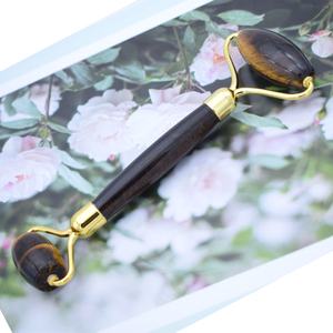 Bola de rodillo de jade para masaje facial, bola de cristal vibratoria auténtica de amatista plateada, piedras rodantes, herramientas para masajeador, ametista - Product Image 4