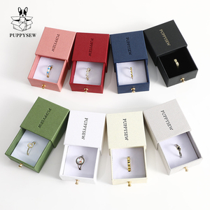 Số lượng cao kết cấu giấy Hộp nhẫn v-rãnh trượt tông gói với lợi thế biểu tượng tùy chỉnh cứng nhắc đồ trang sức ngăn kéo hộp - Product Image 6