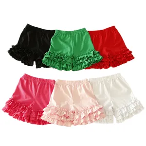 2024 Kids Short Pants Summer Casual Shorts Toddler Baby Girls Cotton Icing Ruffle Shorts