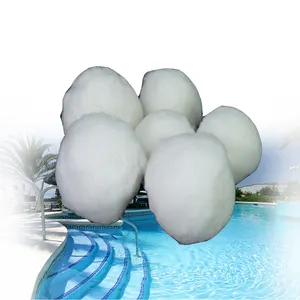 Heiße Produkte Ersatz Sand Bakterielle alkalische weiße Baumwolle Wasser Bio Media Polyester Schwimmbad Filter Faser Ball