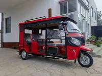 Tuk-tuk motorisé à trois roues de fabrication chinoise, rouge, 1000 W de puissance, moteur 150 cc, cylindrée 250 cc, certifié EEC, poids à vide de 500 kg