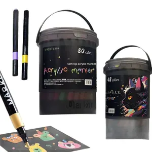 Set spidol plastik kepala lembut, Pen cat air seni untuk menggambar dan batu - Product Image 5