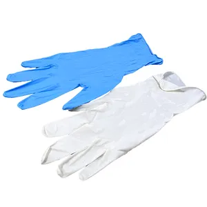丁腈手套乙烯基手套一次性无粉蓝色白色黑色丁腈乳胶手套