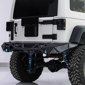 Parachoques Trasero de Tubo Redondo <span class=keywords><strong>Corto</strong></span> y Largo de Acero Negro de Alta Calidad, ABS Nuevo, Accesorios Modificados <span class=keywords><strong>4x4</strong></span> para <span class=keywords><strong>Jeep</strong></span> Wrangler JK/JL <span class=keywords><strong>4x4</strong></span> - Product Image 3