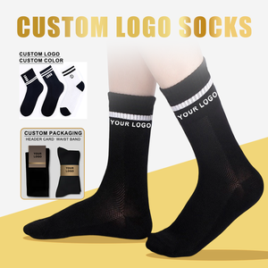 सॉक निर्माता उच्च गुणवत्ता वाले कस्टम लोगो कपास मोजे नरम कुशन डिजाइन क्रू स्पोर्ट्स मोजे - Product Image 1