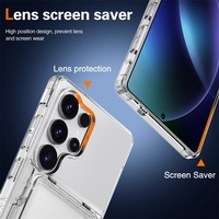 Étui de protection hybride transparent antichoc en TPU et PC avec 4 emplacements pour cartes pour Samsung Galaxy S26 S25 Edge S24 Plus S23 Ultra