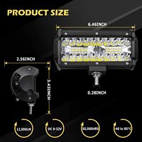Barre lumineuse Led 7 pouces/lampe de travail 120W Spot Led lampe de travail barre Spot faisceau pour camion tracteur tout terrain 4x4 SUV ATV accessoires de voiture