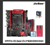 JIESHUO X99 DDR4 DDR3 LGA 2011-V3 Micro ATX Motherboard Slot M.2, 4 Saluran untuk CPU Intel XEON E5 V3/V4, Mainboard Server PC