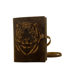 Tiger Embossed Leather Journal Handmade Vintage <b>Notebook</b> with <b>Blank</b> Pages for Writing Drawing Sketching Diary Travel Gift - Product Image 1