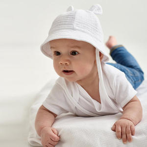 Vente chaude doux coton bébé seau chapeau mignon oreille bébé fille garçons chapeau été automne enfants soleil Panama chapeau extérieur casquettes pour 3-12 <span class=keywords><strong>mois</strong></span> - Product Image 2