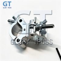 Serre-câble pivotant double professionnel en aluminium robuste pour structure de scène et éclairage, compatible avec les tubes de 50 mm