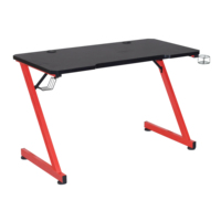 Table de jeu E-sport RGB Bureau de jeu PC avec éclairage LED Bureau de jeu ergonomique pour ordinateur