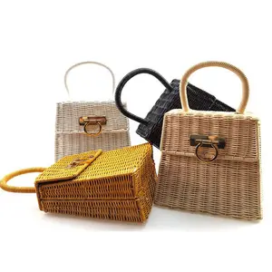 Borsa in rattan da donna di alta qualità con borsa di moda di alta qualità