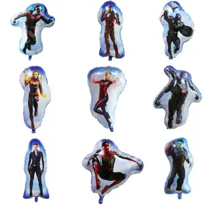 Ballons en aluminium hélium avec personnage de dessin animé, 1 pièce, grand, Spider Man, Iron America, Super héros, Captain fourré, 10000 mah, décoration de fête