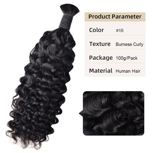 <span class=keywords><strong>Capelli</strong></span> Umani per Trecce Boho, Ricci Birmani, Extension di <span class=keywords><strong>Capelli</strong></span> Umani Ricci per Trecce Senza Nodi Bohemien, Extension di <span class=keywords><strong>Capelli</strong></span> Ricci in Bulk - Product Image 3