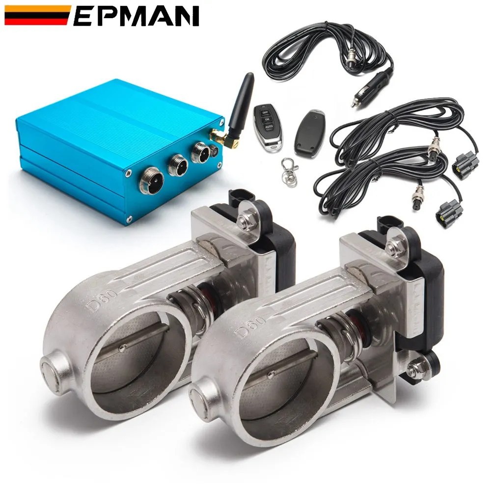 Epman Elektrische Uitlaatklep Controller Kit Met Ventiel Verstelbare Dual Catback Downpipe 2 "2.5" 3 "EP-CUT001A25D-DZ